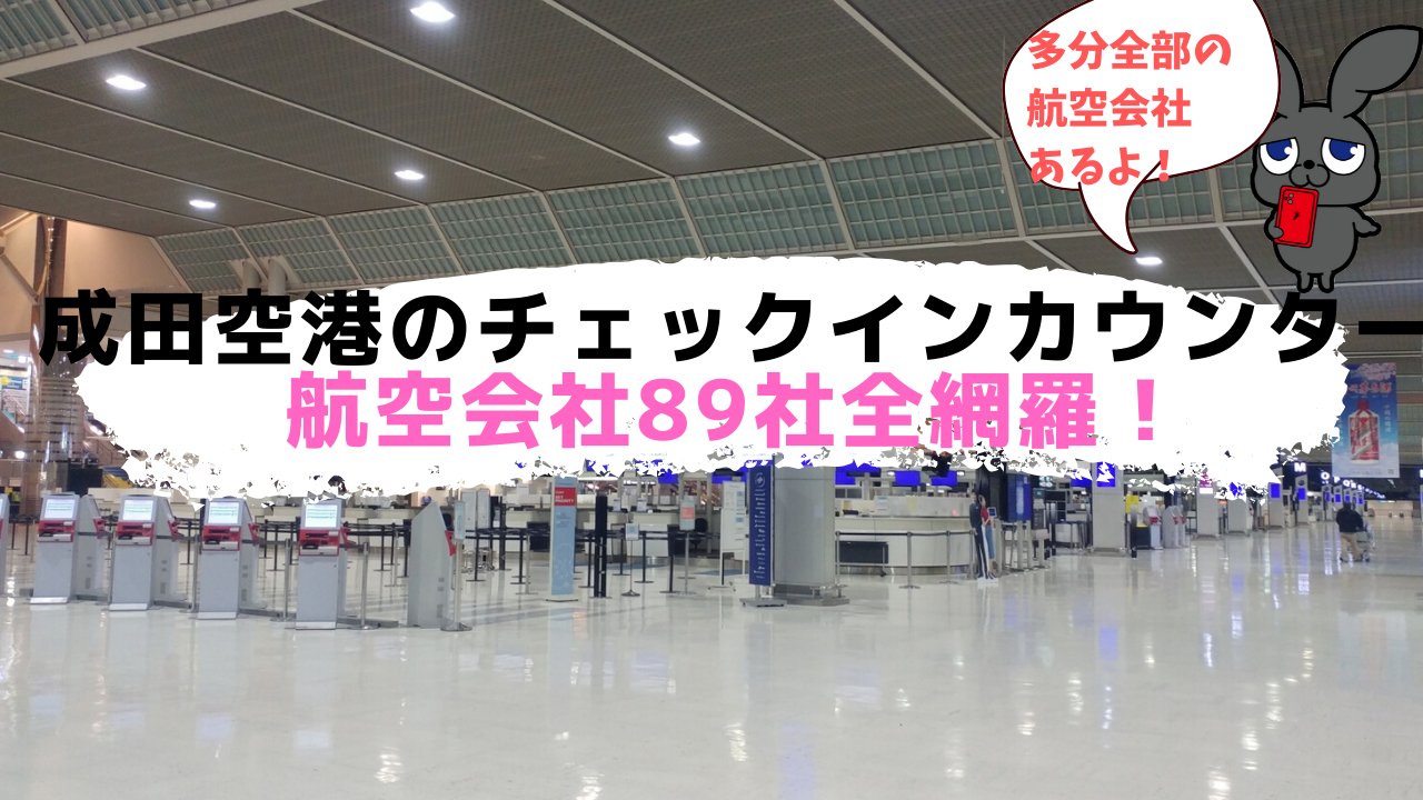 成田空港チェックインカウンターはどこに行けばいい 航空会社別情報を全て掲載
